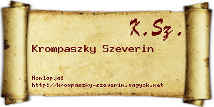 Krompaszky Szeverin névjegykártya